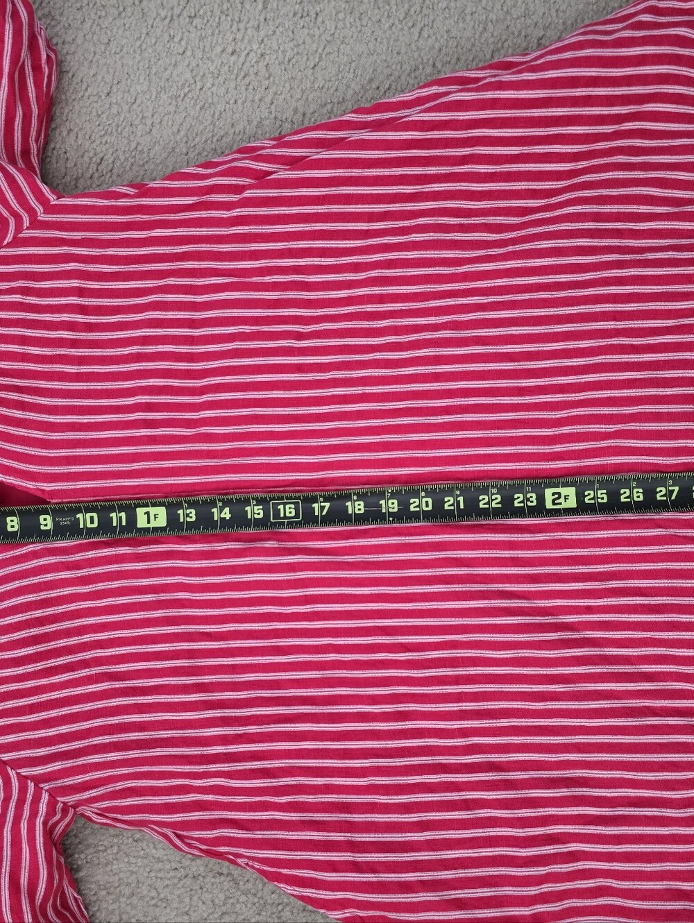 Magaschoni Red and White Striped Dress, linen, XS - Picture 7 of 9
